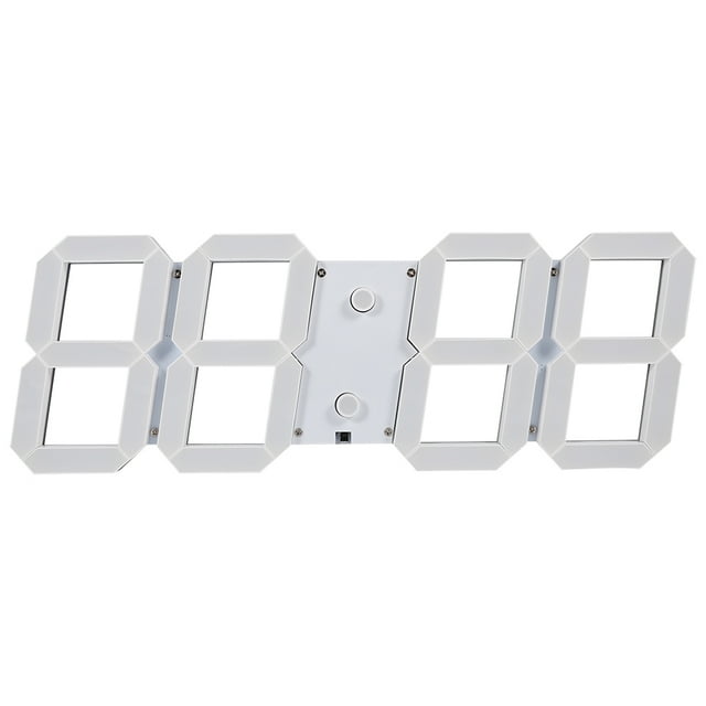 3D Grande Télécommande Numérique Pendule Electirc Alarme Montre Compte à Rebours Thermomètre Bleu