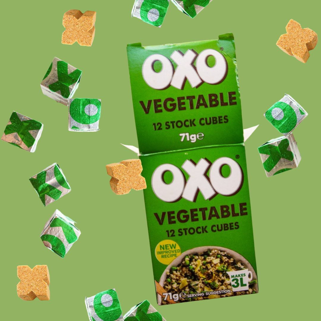 OXO 12 Vegetable Stock Cubes 71 g (Pack of 12, Total 144 Cubes