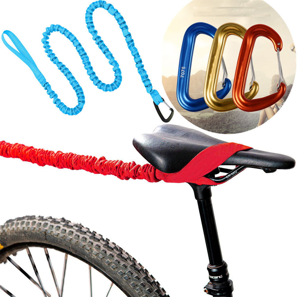 Child Bike Stretch Bungee Cord Pull Behind Attachment Bike Bungee Tow Rope for Kids Compatible with All Mountain Bikes Easier Hill Climbs Kids MTB Tow Rope Cycling Stretch Pull Strap Durable 