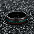 thumbnail image 3 of NUNCAD Handmade Tungsten Wedding Ring with Hawaii Koa Wood Domed Black for Men Women 6mm/8mm, 3 of 4