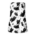 thumbnail image 3 of idosla Womens Smocked Strapless Bandeau Tank Tops Floral Tube Tops Backless Bandeau Tunic Tops Sleeveless Shirts (Dark Gray, XL), 3 of 4
