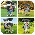 thumbnail image 7 of Camping Chair with Canopy and Footrest, Sports Chair for Adults, Fishing Chair with Cooler & Cupholder, Heavy Duty for Outdoor Activities (Green 1-Pack), 7 of 7