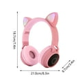 thumbnail image 2 of Wireless Cat Ear Headphones, Foldable On-Ear Stereo Wireless Headset,Over-The-Ear Gaming Bluetooth Headphones,HD mic,RGB Lighting,Bluetooth 5.0 Compatible with Smartphones PC Tablet, 2 of 5