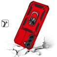 thumbnail image 2 of For Samsung Galaxy S21 Shockproof Edge Bumper with Stand, Camera Lens Protection & 360° Rotate Ring Kickstand Cover ,Xpm Phone Case [ Red ], 2 of 7