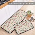 thumbnail image 5 of 2-Piece Kitchen Mat Set Non Slip Washable Floor Mats Decorative Rugs for Kitchen Sink Laundry Watercolor Farm Animals, 5 of 7