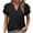 Black, variant on fatyb Womens Dressy Tops Ruffle Short Sleeve Elegant Tunic Tops Button up V Neck Casual Loose Blouses