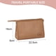 thumbnail image 2 of Bolsa de cosméticos con cremallera para mujer, bolsa de maquillaje de cuero Pu para bolso, bolsa de maquillaje de viaje con asa, 2 of 5