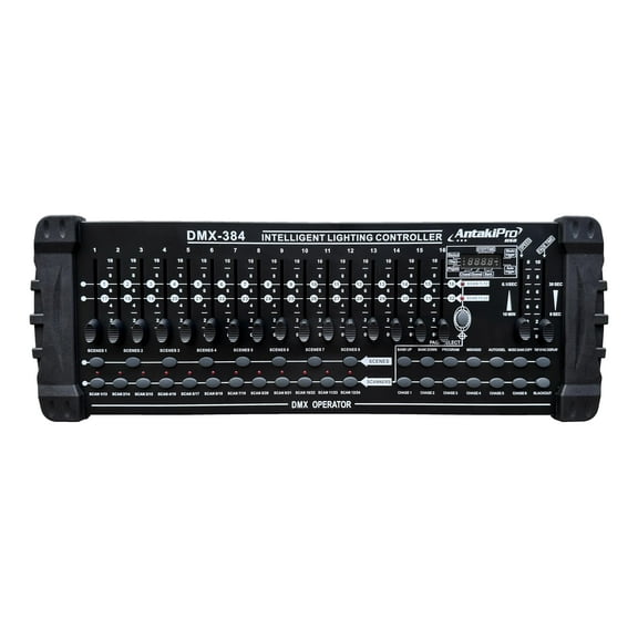 ANTAKIPRO AP-DMX1 Lighting Console DMX Controller 12 Intelligent Lights of up to 32 Channels Ideal for DJs Stage Productions Event Require Dynamic Lighting Control