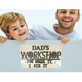 thumbnail image 7 of Urbalabs Handmade Daddys Workshop White Wooden 15" Inch 3D Gifts For Dad From Daughter Man Cave Sign Dads Garage Sign Dads Shed Custom Wood Shop Sign Laser Engraved Made In USA (24x18), 7 of 7