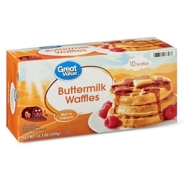 Great Value Buttermilk Waffles 12 3 Oz 10 Count Walmart Com