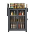 thumbnail image 1 of kurtrusly Kitchen storage desktop countertop, flip dust-proof storage and chopsticks Black, 1 of 6