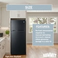thumbnail image 5 of Summit 28 Inch Refrigerator, Top Mount Freezer, Full Size, With Ice Maker, Black - CTR152BIMLHD (Left Handed Door Swing), 5 of 6
