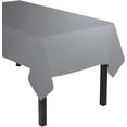 thumbnail image 1 of Party Essentials Heavy Duty Plastic Table Cover, 54 x 108, Silver, 1 of 4