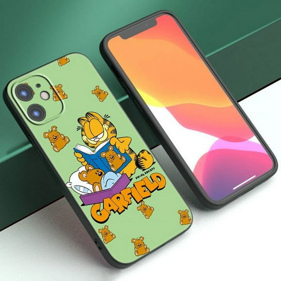 Cartoon Garfield Phone Case For Apple iPhone 14 13 12 Mini 11 Pro XR X XS MAX 6S 7 8 Plus SE 2020 2022 5S Black Cover