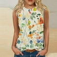 thumbnail image 2 of Women Floral Print Tank Top Round Neck Dressy Tank Plus Size Sleeveless Tops Oversized Tank Tops Clearance Tank Tops for Women, 2 of 4