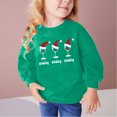 thumbnail image 2 of Zwiiyzr Toddler Baby Sweatshirt Christmas Letter Print Crewneck Pullover Sweater Long Sleeve Shirt Winter Fall Clothes for Girls and Boys Green, 2 of 4