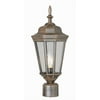4096 BG-Trans Globe Lighting-Waldorf - One Light Outdoor Post Mount Black Gold Finish with Clear