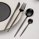 thumbnail image 5 of Juego de cuchillos, tenedores y cucharas de acero inoxidable, cuchillos para carne estilo occidental, juego de 24 piezas, con estuche, cubiertos duraderos, para uso doméstico, cocina y comedor, acero, 5 of 8