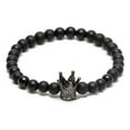 thumbnail image 1 of Discount Crown Bracelets Black Scrub Beaded Crown Bracelets, 1 of 1