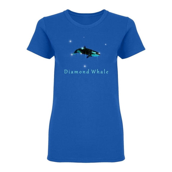 Diamond Whale Shaped T-Shirt Women -Image by Shutterstock, Female Small