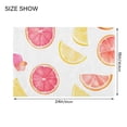 thumbnail image 4 of Yayeee Bath Rug for Bathroom Floor Non Slip Rectangle Fluffy Soft Absorbent Mat, 16"x24", White Grapefruit Slices, 4 of 7