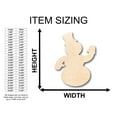 thumbnail image 2 of Unfinished Wood Friendly Snowman Shape - Craft - up to 46" DIY 7" / 1/2", 2 of 3