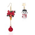 thumbnail image 1 of WREESH Fashionable And Christmas Earrings A B Asymmetrical Earrings, 1 of 1