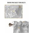 thumbnail image 6 of Gingerbread Grey 2 Panel Kitchen Curtains for Small Windows, Christmas Winter Snowflake Bathroom Tier Curtain, Short Window Treatment for Bedroom/Living Room 55"x36", 6 of 6