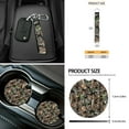 thumbnail image 6 of Yuyamidu Camo Hunting Front Car Seat Covers Full Set of 12 Wood Steering Wheel Cover Seatbelt Pads Armrest Pad Coasters Garbage Can Rear View Mirror Cover Keychain Air Vent Bag, Universal Fit, 6 of 6