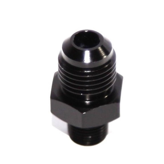 BLACK 6AN AN-6 to 1/8" NPT Male Thread Straight Aluminum Fitting Adapter BLACK 6AN AN-6 to 1/8" NPT Male Thread Straight Aluminum Fitting Adapter