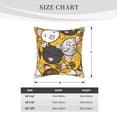 thumbnail image 4 of Velvet Decorative Throw Pillow Covers Set of 2, Soft Square Cushion Cover with Invisible Zipper Cute Cartoon Doodle Cat Printing, 18"x18", 4 of 7