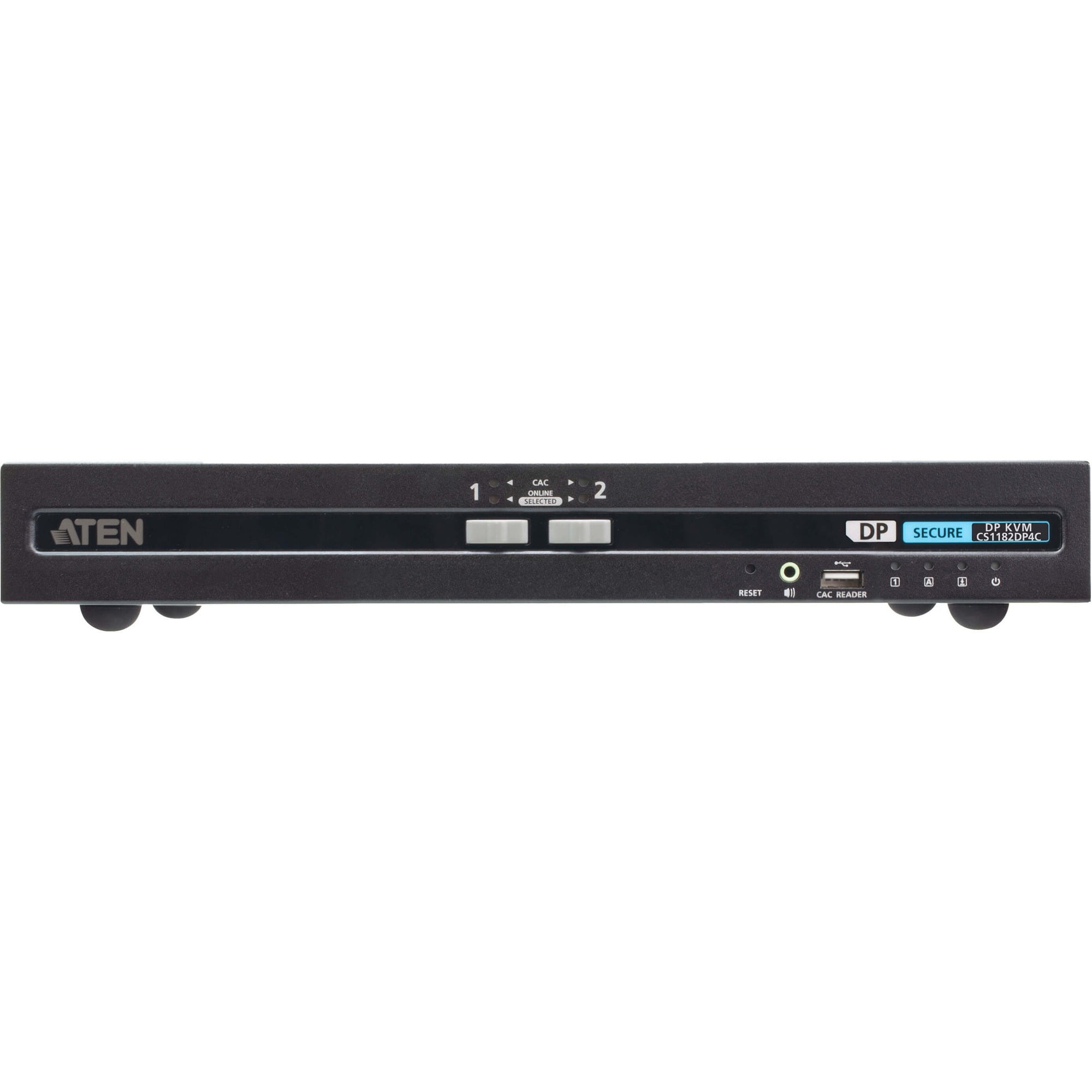ATEN 2-Port USB DisplayPort Secure KVM Switch with CAC (PSD PP v4.0 Compliant) - 2 Computer(s) - 1 Local User(s) - 3840 x 2160 - 50 Hz, 60 Hz - 7 x USB - 3 x DisplayPort - Desktop