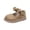 Khaki, variant on LTTVQM Girls Dress Shoes Wide Toe Soft Comfortable Bow Hook and Loop Non-Slip Walking Mary Jane Shoes School Casual Party Daily Wear Flat Footwear for Toddle/Little Kid/Big Kid Beige
