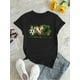 thumbnail image 2 of Camiseta De Mujer Camisetas Femeninas Verano Estampado De Ropa Casual Con Cuello Redondo1pc Women'S Casual Crew Neck T-Shirt with Peace Love St. Patrick'S Day Print, Polyester Knit Fabric, Medium St, 2 of 6
