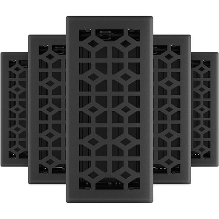 

Imperial RG3466 Templar Decorative Floor Register 4x10 Inch Black Iron 5 Count