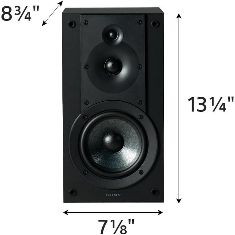 Sony SS-CS5M2 3-Way 3-Driver Hi-Res Audio Bookshelf Speakers with