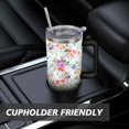 thumbnail image 7 of Watercolor Flowers 40oz Stainless Steel Vacuum Insulated Tumbler with Lid and Straw for Water Iced Tea Coffee Smoothie and More, 7 of 7
