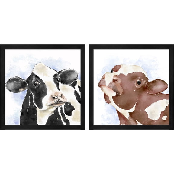 Great Art Now Lily & Betsy by Jade Reynolds, 2 Piece Framed Art Set Each 13"W x 13"H