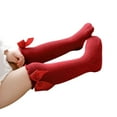 thumbnail image 3 of Kiapeise Baby Socks, Solid Color Cotton Socks Cute Breathable Long Tube Socks for Girls 0-7 Years, 3 of 5