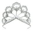 thumbnail image 1 of EeaseMX 1 diadema de novia con corona de perlas para vestido de novia, decoración para el cabello en el escenario., 1 of 8