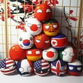thumbnail image 4 of 11.8 in Country Balls Plushies Poland Ball Doll for Children and Adult Gifts Pendant Accessories Stuffed Toys (U.K), 4 of 7