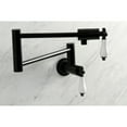 thumbnail image 3 of Kingston Brass KS4100PL Metropolitan Two-Handle 1-Hole Wall Mount Pot Filler Faucet in Matte Black, 3 of 8
