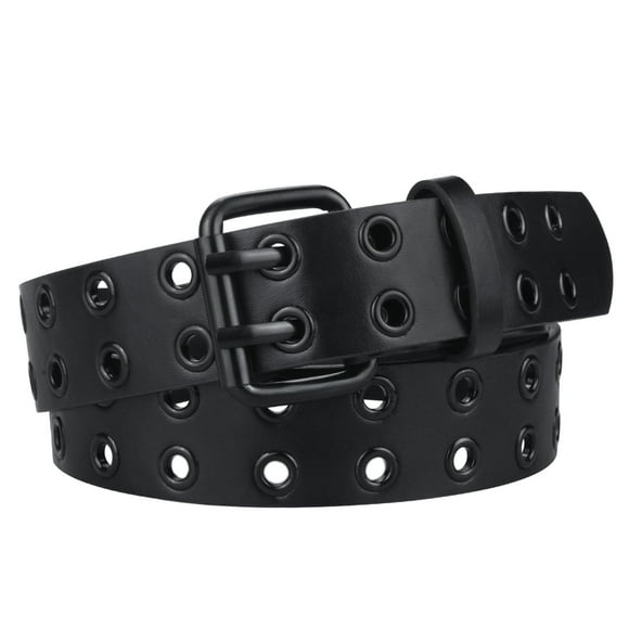 Maikun Belts for Women Black Belt Grommet, Studded Leather Belt, Belts Punk Leather Belt