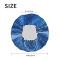 thumbnail image 4 of KLL Sparkling With Blue Pattern Shower Cap & Bath Cap for Women,Reversible Oversized Waterproof Shower Caps for all Hair Lengths,Elastic Reusable Bathing Hair Cap, 4 of 6