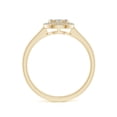 thumbnail image 2 of ANGARA Natural Composite Diamond Halo Ring with Milgrain in 14K Yellow Gold for Women (Size-3mm| Color-K| Clarity-I3) | April Birthstone, Anniversary, Jewelry Gift for Women | Natural Diamond Ring, 2 of 9