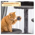 thumbnail image 4 of JTAOT Cat Tree 54" Cat Tower for Indoor Cats Multi-Level Cats Playhouse with Sisal Scratching Post Cat Condo Tall Stand House Cats Furniture Activity Center with Funny Toy, ASHY, 4 of 7