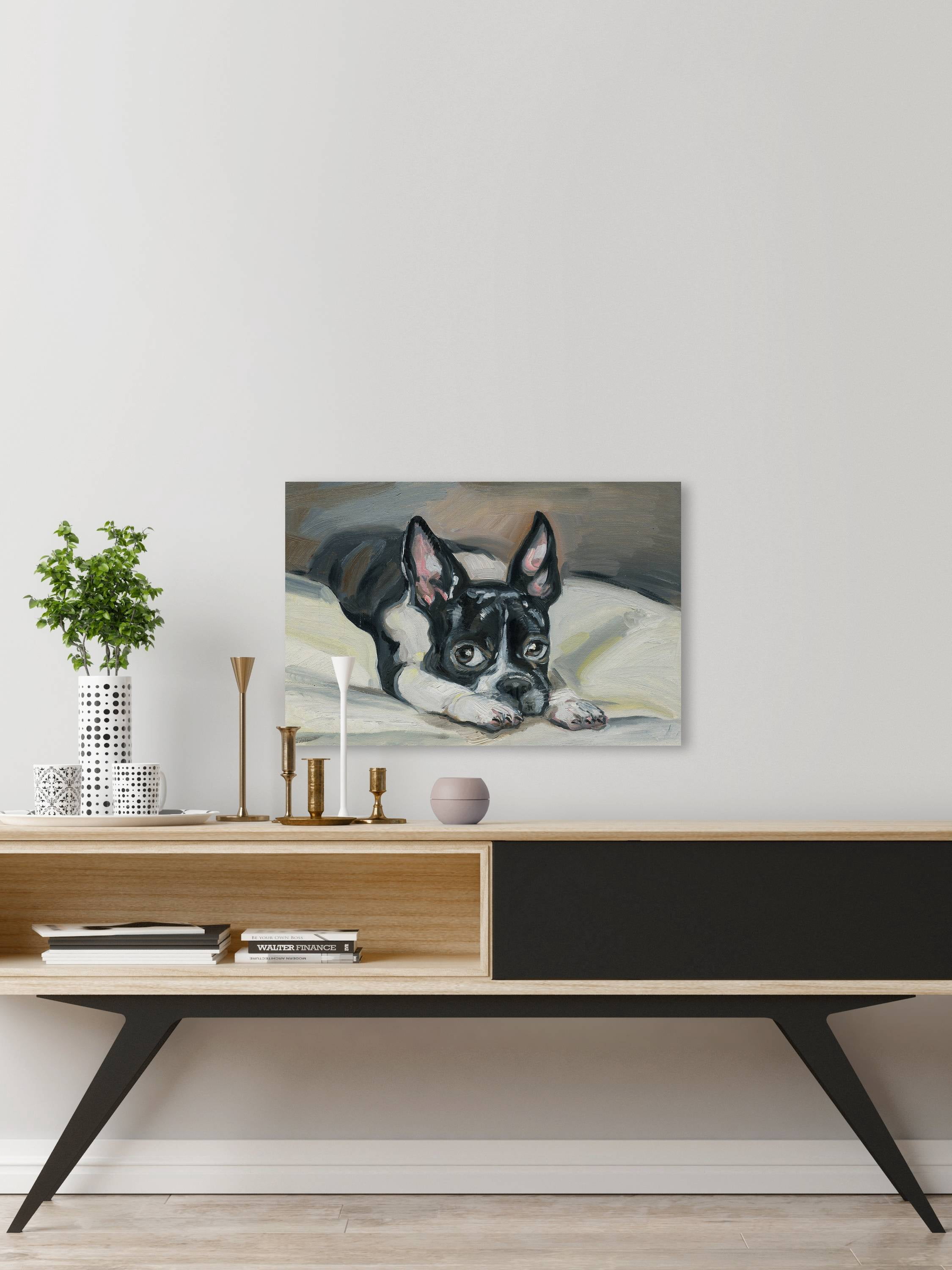 Marmont Hill Frenchie Eyes Canvas Wall Art