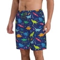 thumbnail image 2 of Kdxio Dinosaurs Adventure Pattern Mens Casual Shorts - Drawstring Summer Beach Sports Shorts for Men, 2 of 9