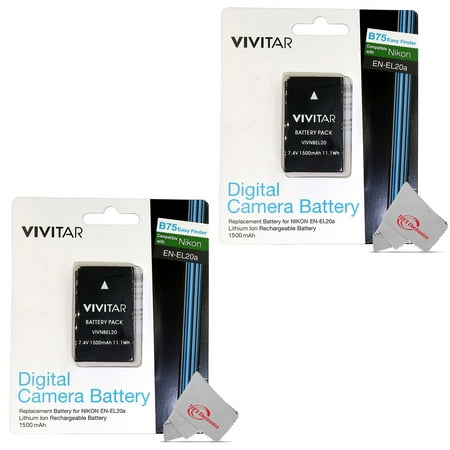 Vivitar EN-EL20a Replacement Battery for Nikon Coolpix P1000 P950 J1 1 AW1 1 V3 - 3 Units