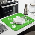 thumbnail image 3 of Dish Drying Mat, Highly Absorbent Microfiber Kitchen Counter Mat, Dish Drying Pad for Dishes, Utensils, Pots and Pans, Large 16" x 18" Blue, 3 of 6